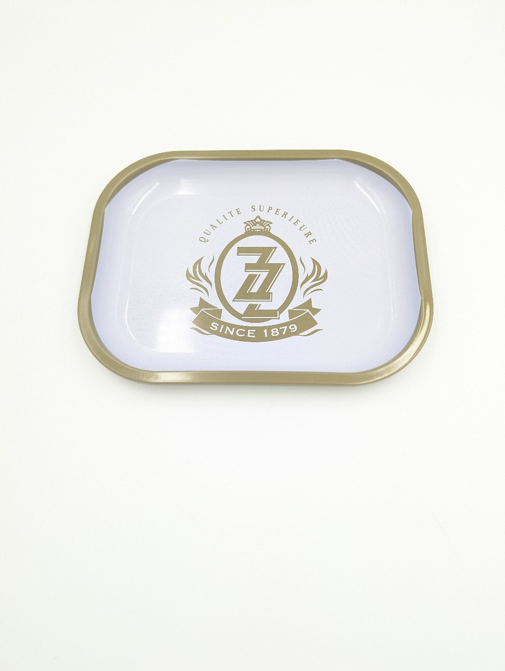Zig Zag White And Gold Rolling Tray